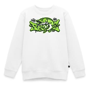 Hecht Graffiti Grafik - Kinder Premium Organic Sweatshirt - Weiß - Vorne - AI Model Kid Male (0cm)