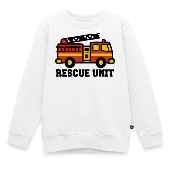 Feuerwehrauto Logo - Kinder Premium Organic Sweatshirt - Weiß - Vorne - AI Model Kid Male (0cm)