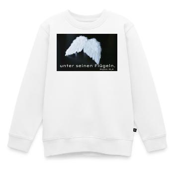 Engelflügel Psalm 91:4 - Kinder Premium Organic Sweatshirt - Weiß - Vorne - AI Model Kid Male (0cm)