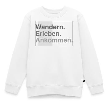 Wandern erleben - Kinder Premium Organic Sweatshirt - Weiß - Vorne - AI Model Kid Male (0cm)