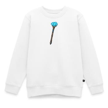 Magischer Kristallstab Blau - Kinder Premium Organic Sweatshirt - Weiß - Vorne - AI Model Kid Male (0cm)
