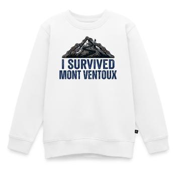 Ich habe Mont Ventoux Radkunst überlebt - Kinder Premium Organic Sweatshirt - Weiß - Vorne - AI Model Kid Male (0cm)
