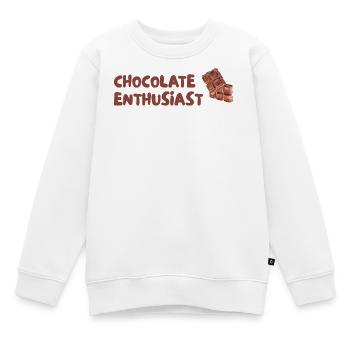 Schokoladen Enthusiast - Kinder Premium Organic Sweatshirt - Weiß - Vorne - AI Model Kid Male (0cm)