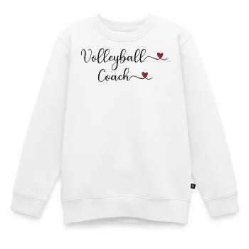 Volleyball-Trainer - Kinder Premium Organic Sweatshirt - Weiß - Vorne - AI Model Kid Male (0cm)