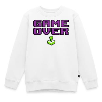Game Over Pixel Logo - Kids Premium Organic Sweatshirt - white - Front - AI Model Kid Male (0cm)