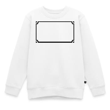 Pixel Rahmen Grafik - Kinder Premium Organic Sweatshirt - Weiß - Vorne - AI Model Kid Male (0cm)