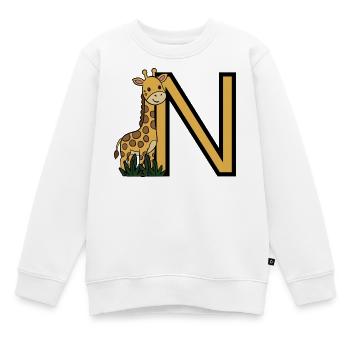 Giraffe and Nb Sticks Cartoon - Kids Premium Organic Sweatshirt - white - Front - AI Model Kid Male (0cm)