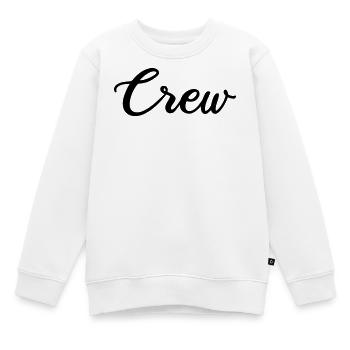 crew_schrift - Kinder Premium Organic Sweatshirt - Weiß - Vorne - AI Model Kid Male (0cm)