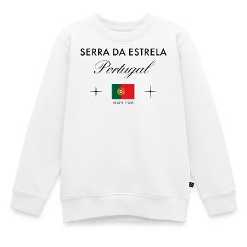 Serra da Estrela Portugal Koordinaten Reise - Kinder Premium Organic Sweatshirt - Weiß - Vorne - AI Model Kid Male (0cm)