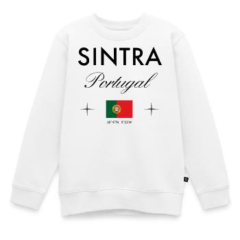 Sintra Portugal Koordinaten Reise Souvenir - Kinder Premium Organic Sweatshirt - Weiß - Vorne - AI Model Kid Male (0cm)