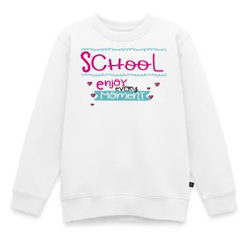 Schule - Kinder Premium Organic Sweatshirt - Weiß - Vorne - AI Model Kid Male (0cm)