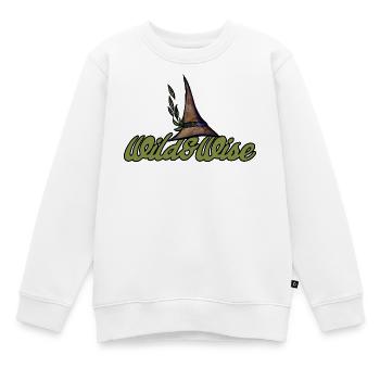 Wild & Wise Nature Wappen - Kinder Premium Organic Sweatshirt - Weiß - Vorne - AI Model Kid Male (0cm)