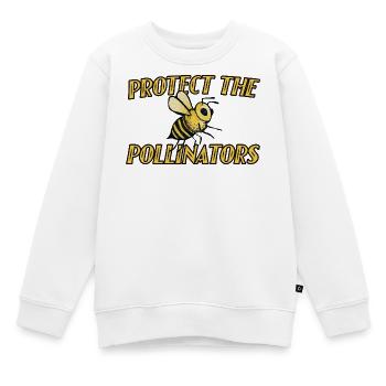 Bestäuber schützen, Bienenkunst - Kinder Premium Organic Sweatshirt - Weiß - Vorne - AI Model Kid Male (0cm)