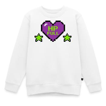 HP Full Pixel Herz Logo - Kinder Premium Organic Sweatshirt - Weiß - Vorne - AI Model Kid Male (0cm)