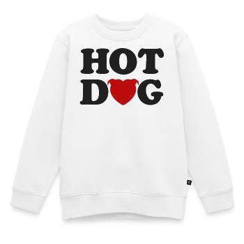Herzkopf-Hotdog - 031 - Kinder Premium Organic Sweatshirt - Weiß - Vorne - AI Model Kid Male (0cm)