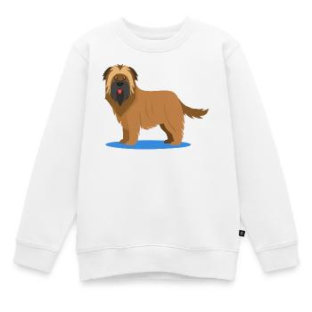 Wuscheliger Briard (Comic) - Kinder Premium Organic Sweatshirt - Weiß - Vorne - AI Model Kid Male (0cm)