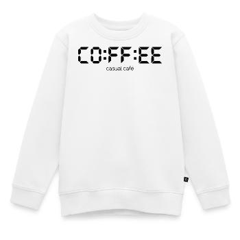 Coffee Time Minimalist Vintage Coffee Lover - Kids Premium Organic Sweatshirt - white - Front - AI Model Kid Male (0cm)