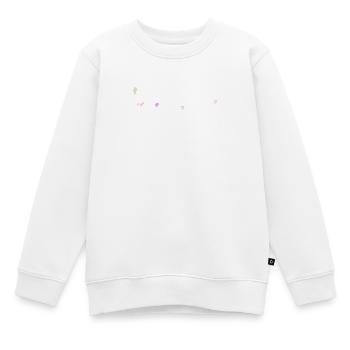 Regenbogen Klangwelle,Music waves - Kinder Premium Organic Sweatshirt - Weiß - Vorne - AI Model Kid Male (0cm)
