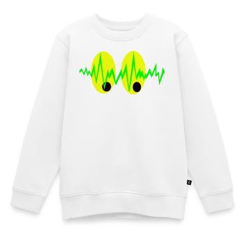Pulsierende Augen Elektro Muster - Kinder Premium Organic Sweatshirt - Weiß - Vorne - AI Model Kid Male (0cm)