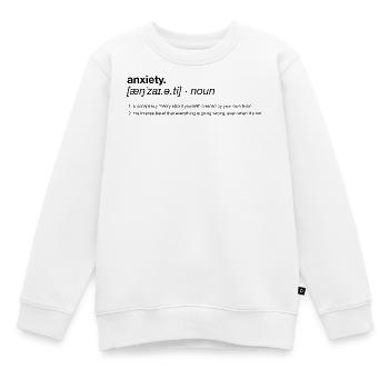 Definition of anxiety - Kinder Premium Organic Sweatshirt - Weiß - Vorne - AI Model Kid Male (0cm)