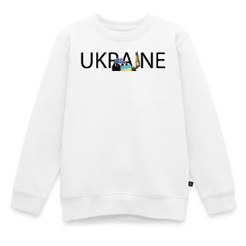 Ukraine Unity Protest Collage - Kids Premium Organic Sweatshirt - white - Front - AI Model Kid Male (0cm)