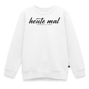 Heute mal überraschen lassen – Minimal Typografie - Kinder Premium Organic Sweatshirt - Weiß - Vorne - AI Model Kid Male (0cm)
