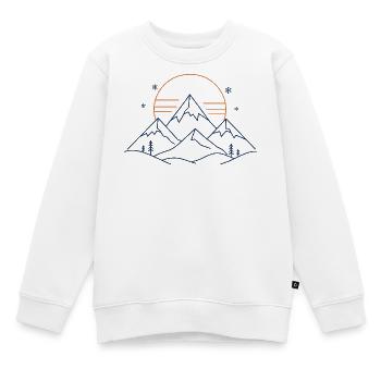 Berglandschaft mit Sonne - Kinder Premium Organic Sweatshirt - Weiß - Vorne - AI Model Kid Male (0cm)