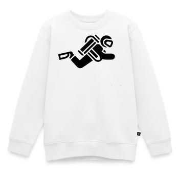 dive - Kids Premium Organic Sweatshirt - white - Front - AI Model Kid Male (0cm)