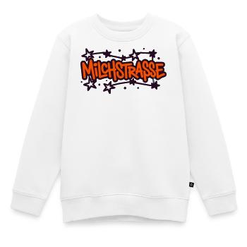 Milky Way Graffiti Logo - Kids Premium Organic Sweatshirt - white - Front - AI Model Kid Male (0cm)