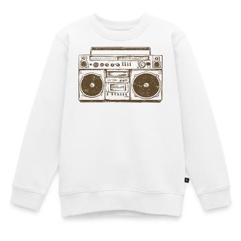 Retro-Boombox der 80er Jahre - Kinder Premium Organic Sweatshirt - Weiß - Vorne - AI Model Kid Male (0cm)