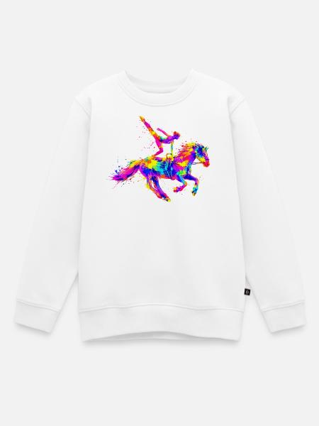 Voltigieren - Kinder Premium Organic Sweatshirt - Weiß