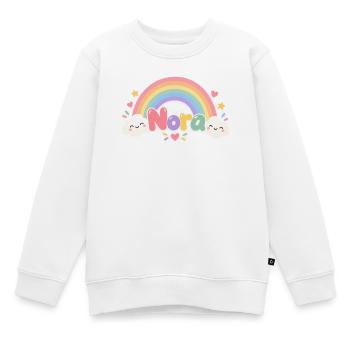Nora - Kinder Premium Organic Sweatshirt - Weiß - Vorne - AI Model Kid Male (0cm)