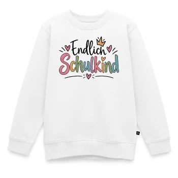 Endlich Schulkind - Einschulung - Schulbeginn - Kinder Premium Organic Sweatshirt - Weiß - Vorne - AI Model Kid Male (0cm)