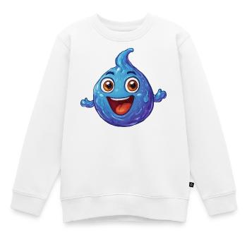 Wassertropfen - Kinder Premium Organic Sweatshirt - Weiß - Vorne - AI Model Kid Male (0cm)