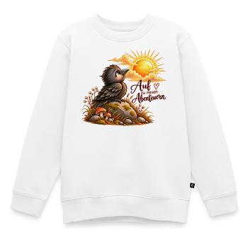 Auf zu neuen Abenteuern - Kinder Premium Organic Sweatshirt - Weiß - Vorne - AI Model Kid Male (0cm)