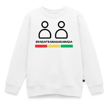 Bruder - Kinder Premium Organic Sweatshirt - Weiß - Vorne - AI Model Kid Male (0cm)
