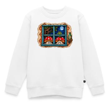 1000195617 - Kinder Premium Organic Sweatshirt - Weiß - Vorne - AI Model Kid Male (0cm)