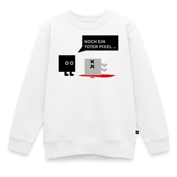 dead pixel_german - Kinder Premium Organic Sweatshirt - Weiß - Vorne - AI Model Kid Male (0cm)