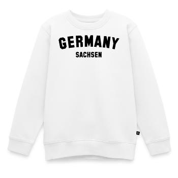 SACHSEN - Kinder Premium Organic Sweatshirt - Weiß - Vorne - AI Model Kid Male (0cm)