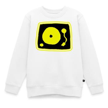 Plattenspieler - Kinder Premium Organic Sweatshirt - Weiß - Vorne - AI Model Kid Male (0cm)