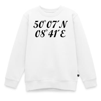 Frankfurter Koordinaten Frankfurt am Main - Kinder Premium Organic Sweatshirt - Weiß - Vorne - AI Model Kid Male (0cm)