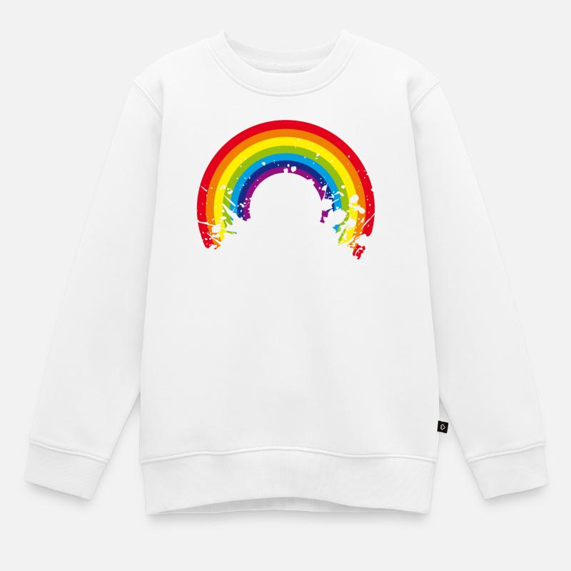 rainbow rainbow - Kids Premium Organic Sweatshirt - white