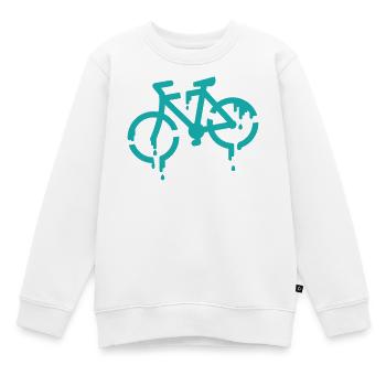 stencil bike - Kinder Premium Organic Sweatshirt - Weiß - Vorne - AI Model Kid Male (0cm)