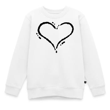Herz - Scribble (Zeichnung) - Kinder Premium Organic Sweatshirt - Weiß - Vorne - AI Model Kid Male (0cm)