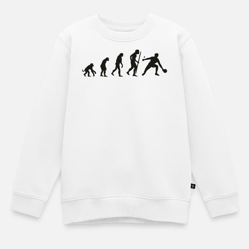Evolution de ping-pong / tennis de table - Sweat Premium enfant bio - blanc