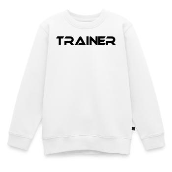 Entraîneur - Sweat Premium enfant bio - blanc - Devant - AI Model Kid Male (0cm)