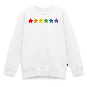 Regenbogen Sternchen LGBT lgbtqi queer - Kinder Premium Organic Sweatshirt - Weiß - Vorne - AI Model Kid Male (0cm)