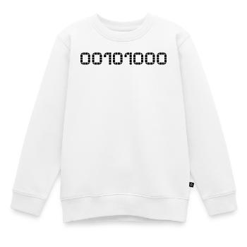 Binäre Schreibweise - 40 - Kinder Premium Organic Sweatshirt - Weiß - Vorne - AI Model Kid Male (0cm)