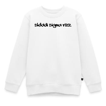 Skibidi Sigma Rizz² - Sweat Premium enfant bio - blanc - Devant - AI Model Kid Male (0cm)