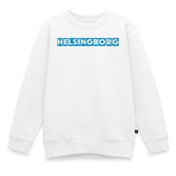 Helsingborg Block Letters - Kids Premium Organic Sweatshirt - white - Front - AI Model Kid Male (0cm)